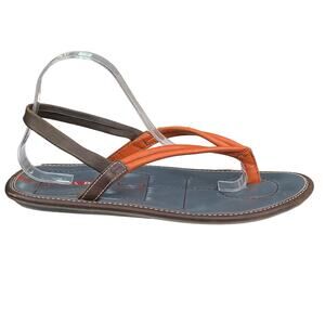 Vintage Prada Women’s Orange Brown Strappy Sandals Size US 10
